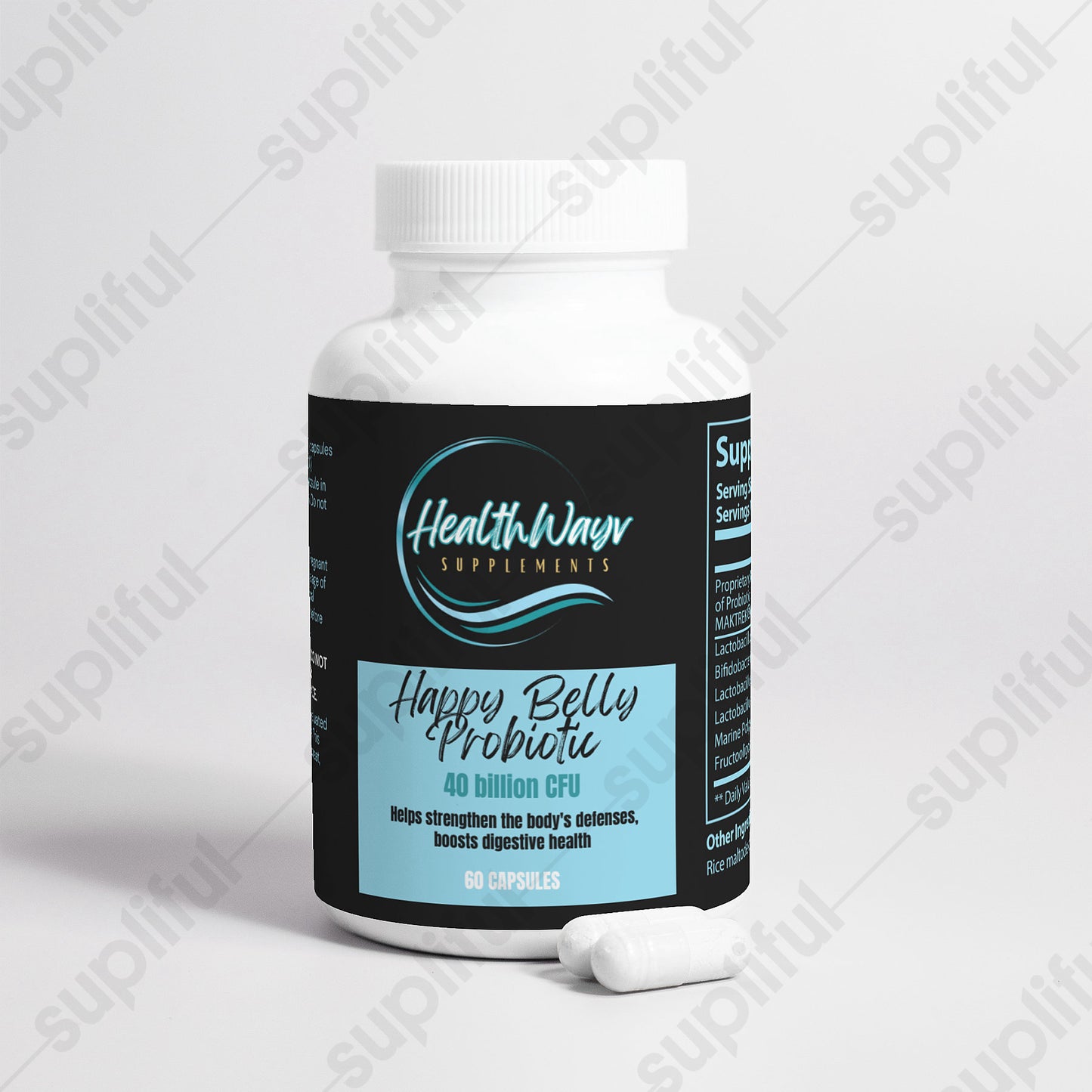 Happy Belly Probiotic 40 Billion with Prebiotics