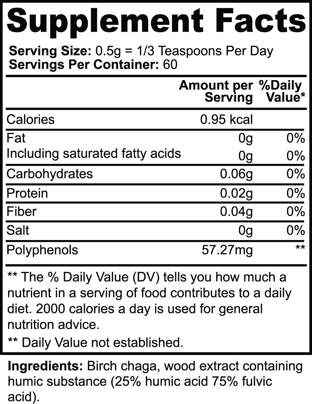 Birch Chaga Gut Health Wellness Powder